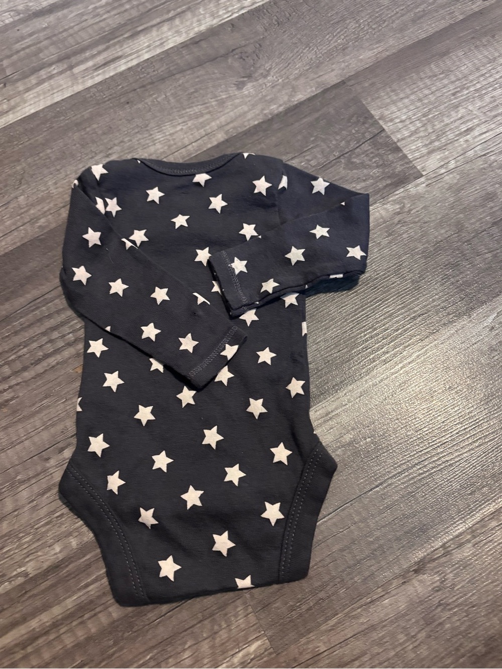 Gerber Navy Blue Long Sleeve Star Print One-Piece